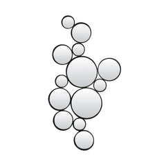 Cielo Circles Matt Black Mirror (127cm)