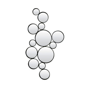 Cielo Circles Matt Black Mirror (127cm)