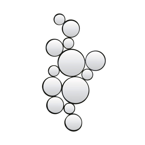 Cielo Circles Matt Black Mirror (127cm)