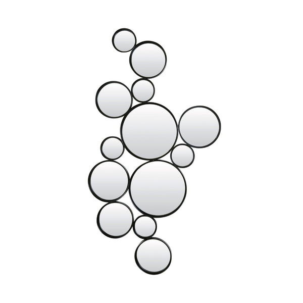 Cielo Circles Matt Black Mirror (127cm)