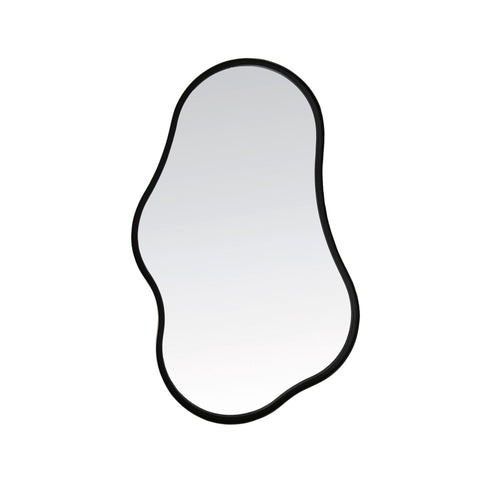 Levu Matt Black Mirror (59cm)