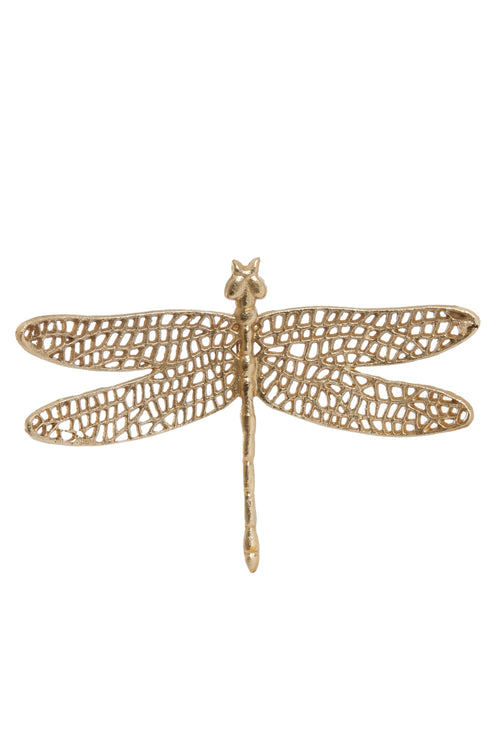 Ornament 36x24x4 cm DRAGONFLY shiny gold