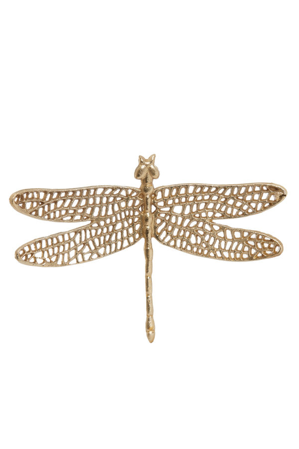 Ornament 36x24x4 cm DRAGONFLY shiny gold