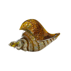 Olive Green Glass Shell Ornament (12 cm)