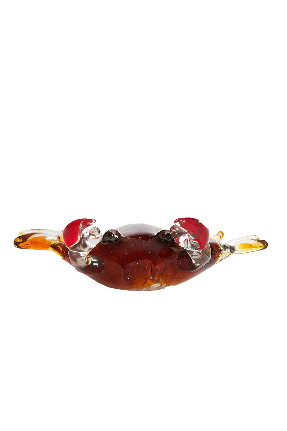 Ornament 20x5x6 cm CRAB glass brown