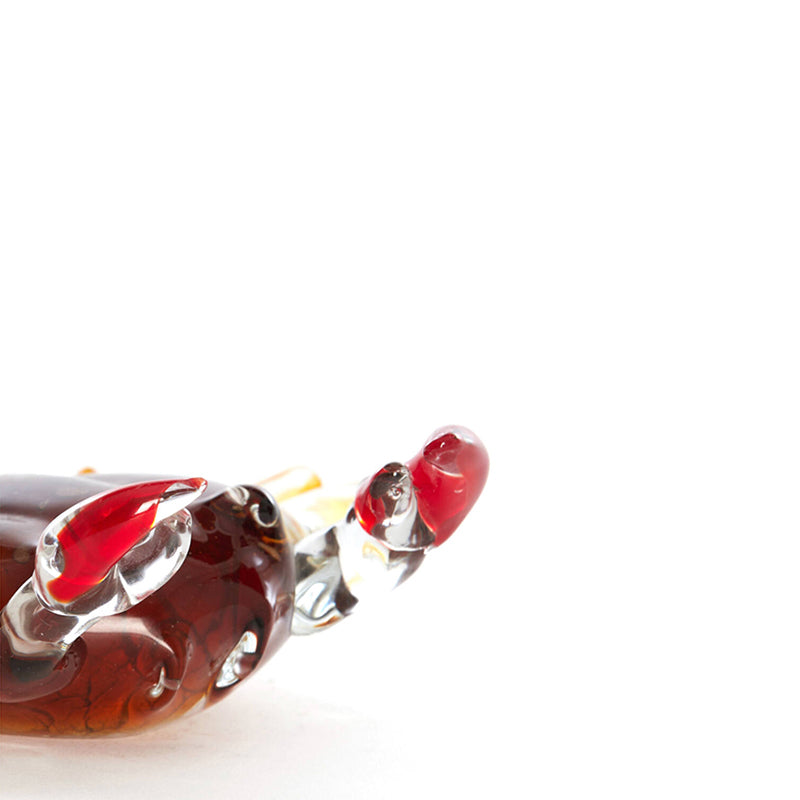 Ornament 20x5x6 cm CRAB glass brown
