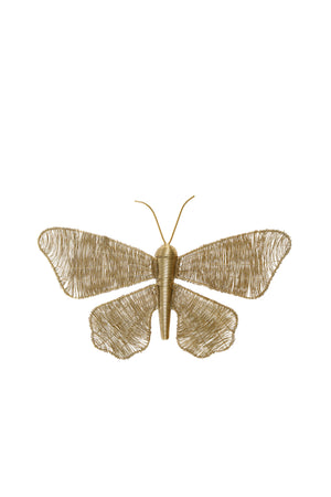 Wall ornament 40x25x8 cm BUTTERFLY gold