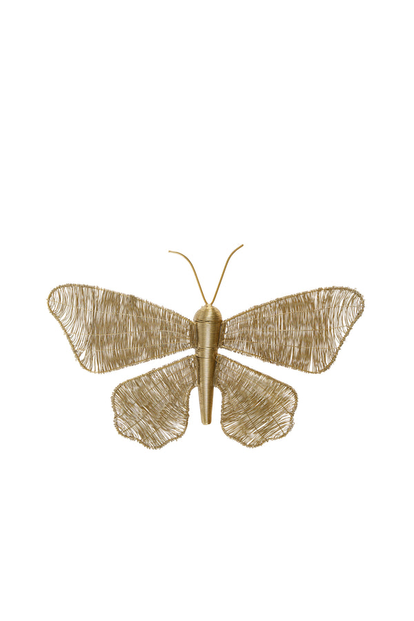 Wall ornament 40x25x8 cm BUTTERFLY gold