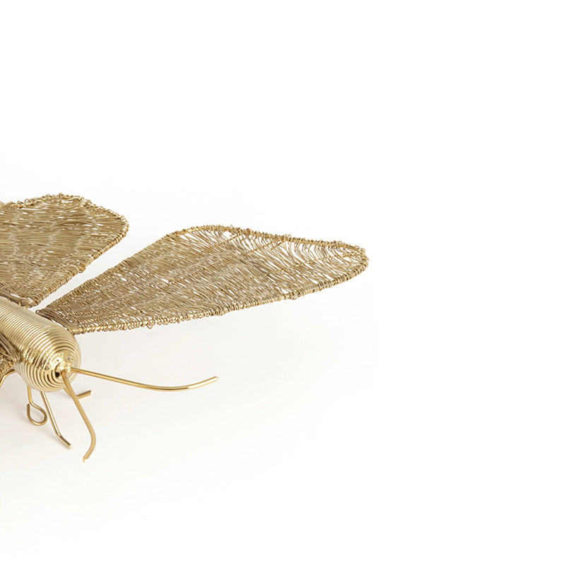 Wall ornament 40x25x8 cm BUTTERFLY gold