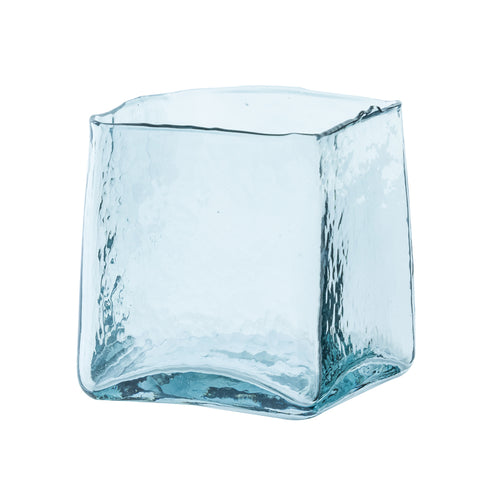 Iduna Light Blue Glass Tealight (12.5 cm)