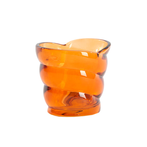 Malea Orange Glass Tealight (9 cm)