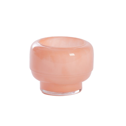 Solvay Peach Glass Tealight (10 cm)