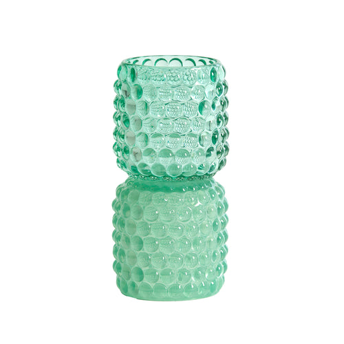 Bublini Mint Green Glass Tealight On Base (16 cm)