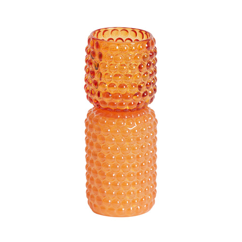Bublini Orange Glass Tealight On Base (20.5 cm)