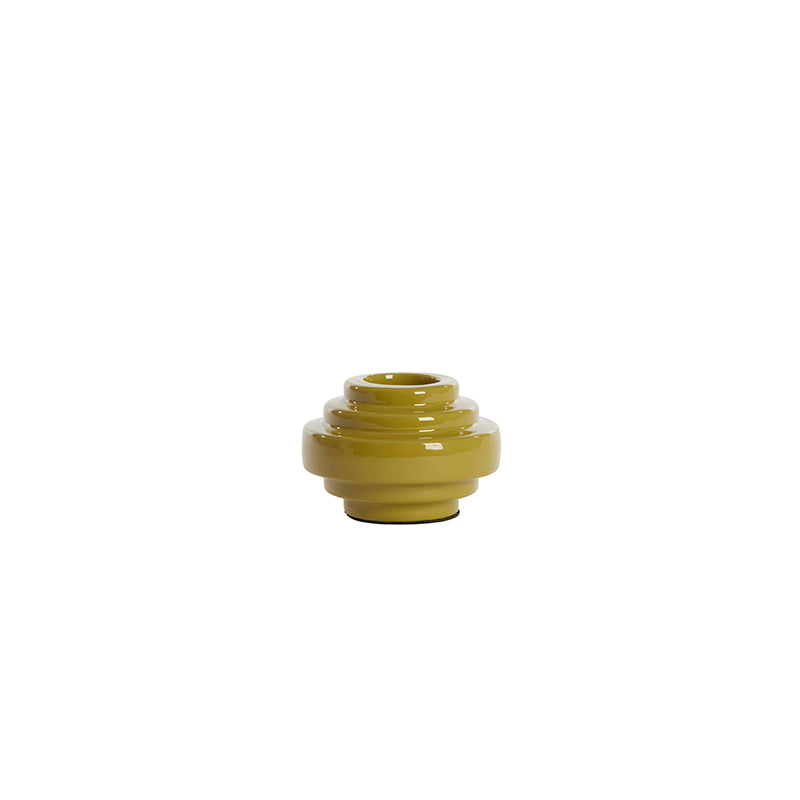 Tealight Ø11x7,5 cm WANHATI shiny olive green