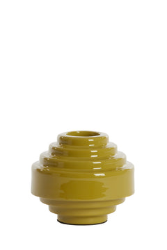 Tealight Ø13x10,5 cm WANHATI shiny olive green