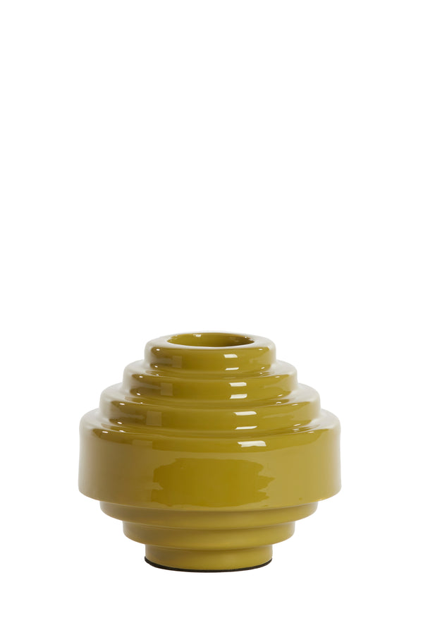 Tealight Ø13x10,5 cm WANHATI shiny olive green