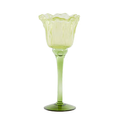 Flowaly Green Light Green Tealight On Base (22.5 cm)
