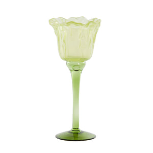 Flowaly Green Light Green Tealight On Base (22.5 cm)