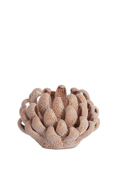 Tealight holder Ø10,5x7,5 cm SERINA porcelain brown
