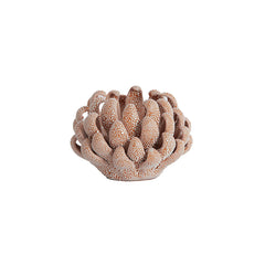 Tealight holder Ø10,5x7,5 cm SERINA porcelain brown