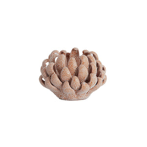 Tealight holder Ø10,5x7,5 cm SERINA porcelain brown