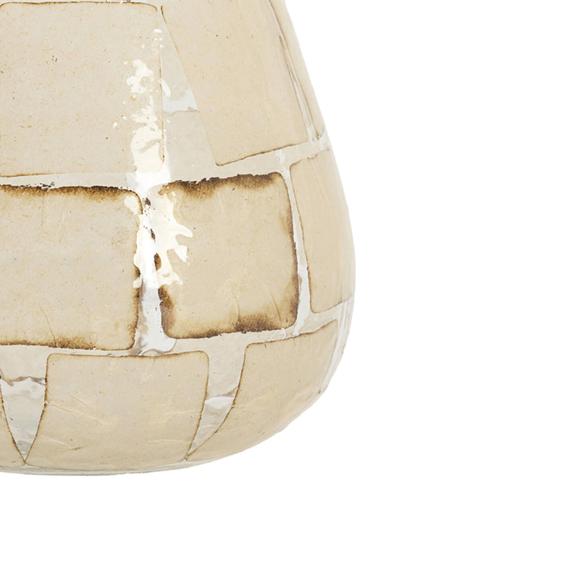 Tealight Ø14x14 cm KUALA glass clear+sand