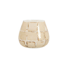 Tealight Ø14x14 cm KUALA glass clear+sand