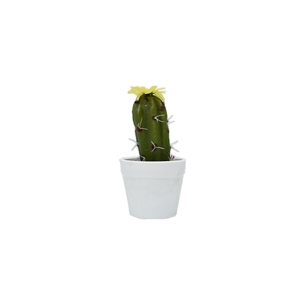 Plastic Cactus With Flower In Pot