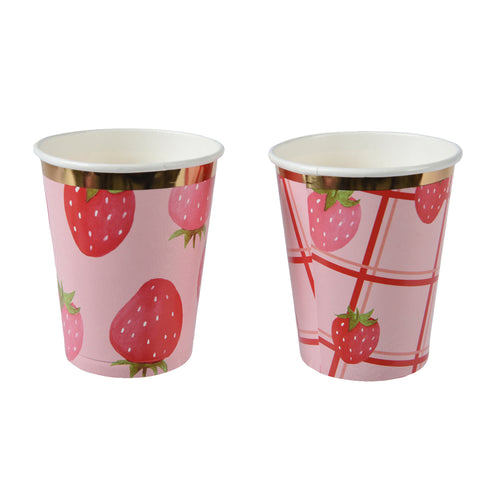 Cup strawberry pack of 10 h9cm 