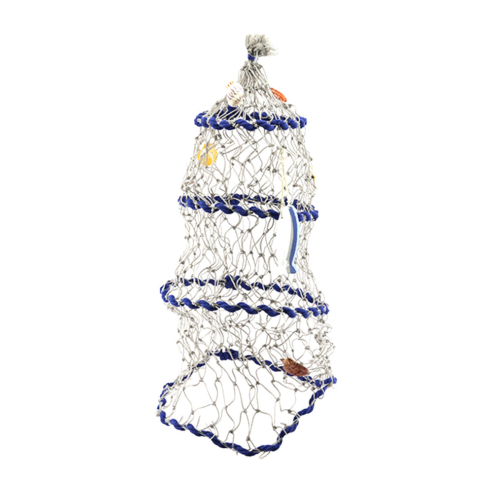 Blue Fishing Fyke With Shells (95 cm)