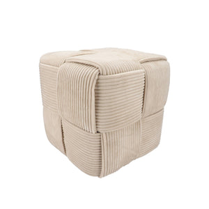 Sand Layered Pouf Ottoman (40 cm)