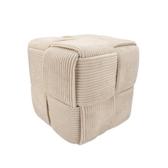 Sand Layered Pouf Ottoman (45 cm)