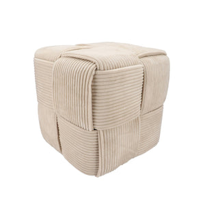 Sand Layered Pouf Ottoman (45 cm)