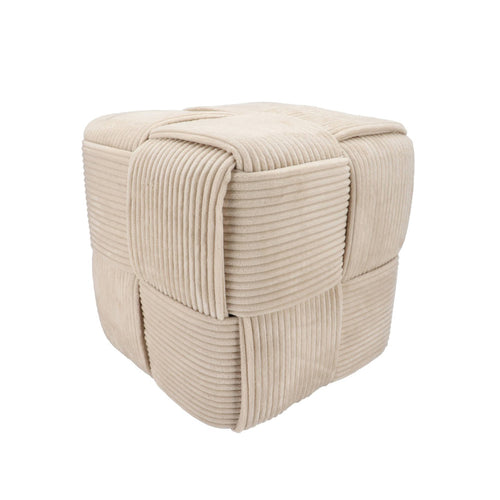 Sand Layered Pouf Ottoman (45 cm)