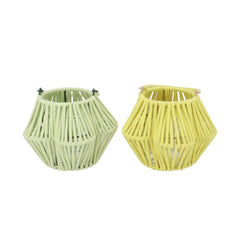 Yellow Woven Flower Lantern (16 cm)