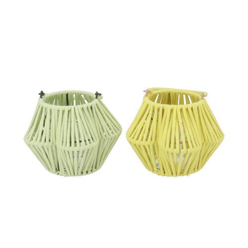 Yellow Woven Flower Lantern (16 cm)