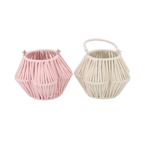 Pink Woven Flower Lantern (16 cm)