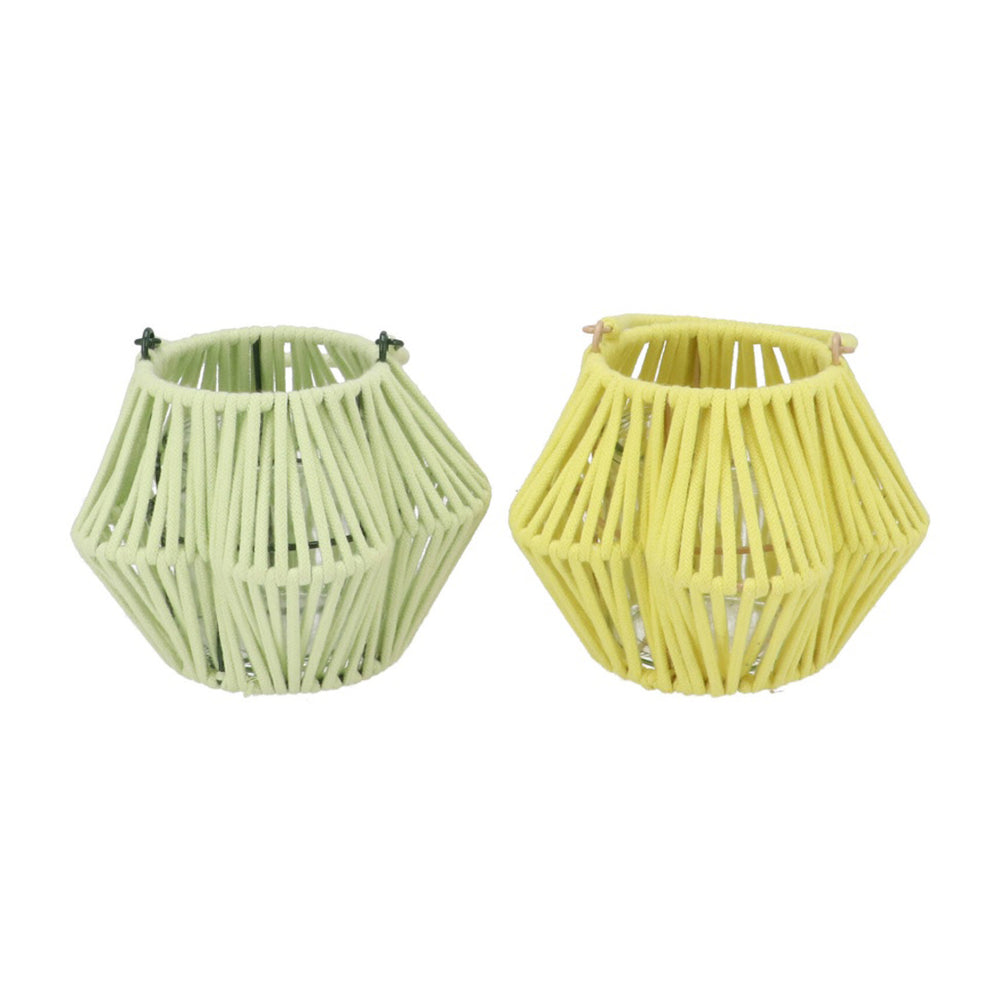 Yellow Woven Flower Lantern (20 cm)