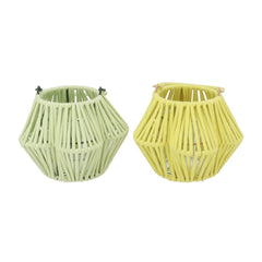Yellow Woven Flower Lantern (20 cm)