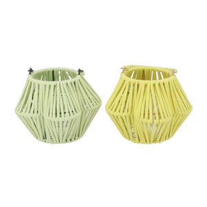 Yellow Woven Flower Lantern (20 cm)