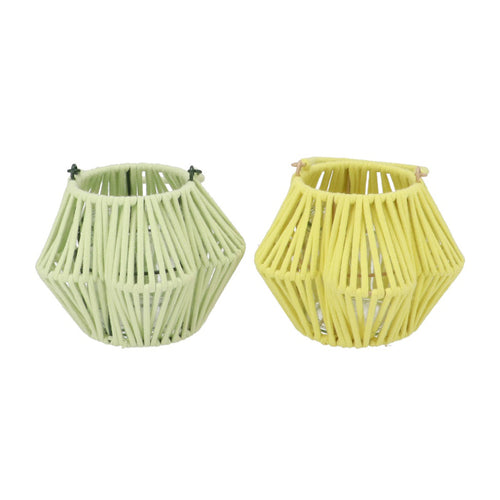 Yellow Woven Flower Lantern (20 cm)