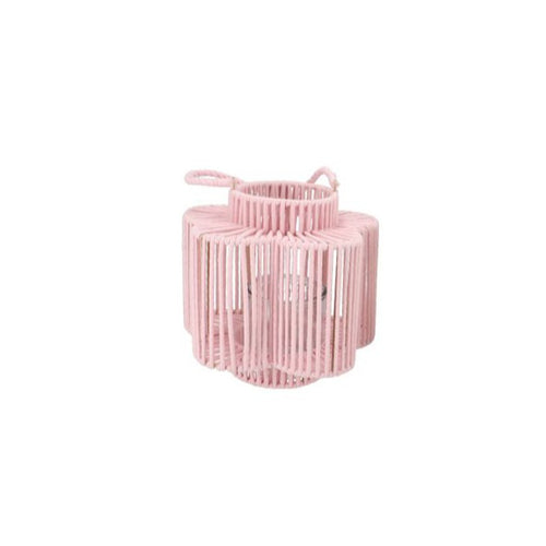 Pink Tall Woven Flower Lantern (20 cm)
