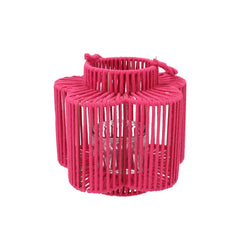 Fuchsia Tall Woven Flower Lantern (20 cm)