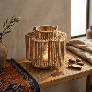 Sand Tall Woven Flower Lantern (24 cm)