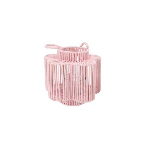 Pink Extra-Tall Woven Flower Lantern (28 cm)