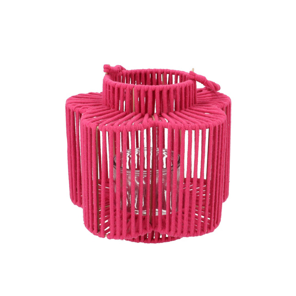 Fuchsia Extra-Tall Woven Flower Lantern (28 cm)