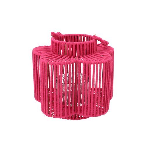Fuchsia Extra-Tall Woven Flower Lantern (28 cm)