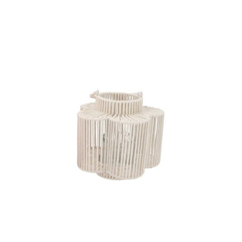 White Tall Woven Flower Lantern (20 cm)