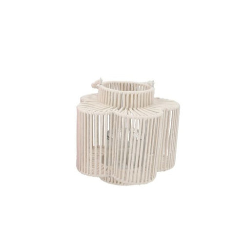 White Tall Woven Flower Lantern (24 cm)